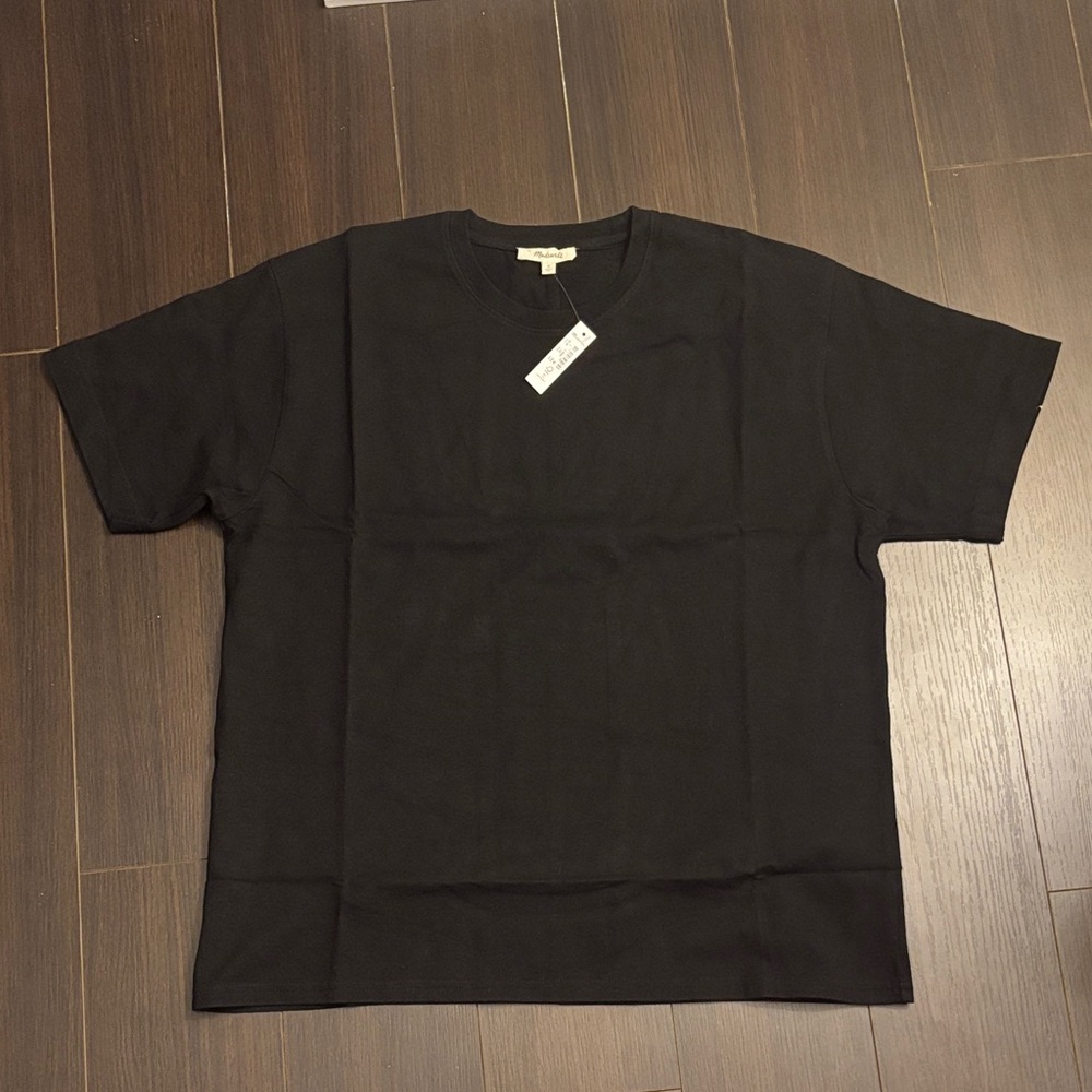 Black T-Shirt Madewell Cotton Relaxed Oversized Tee